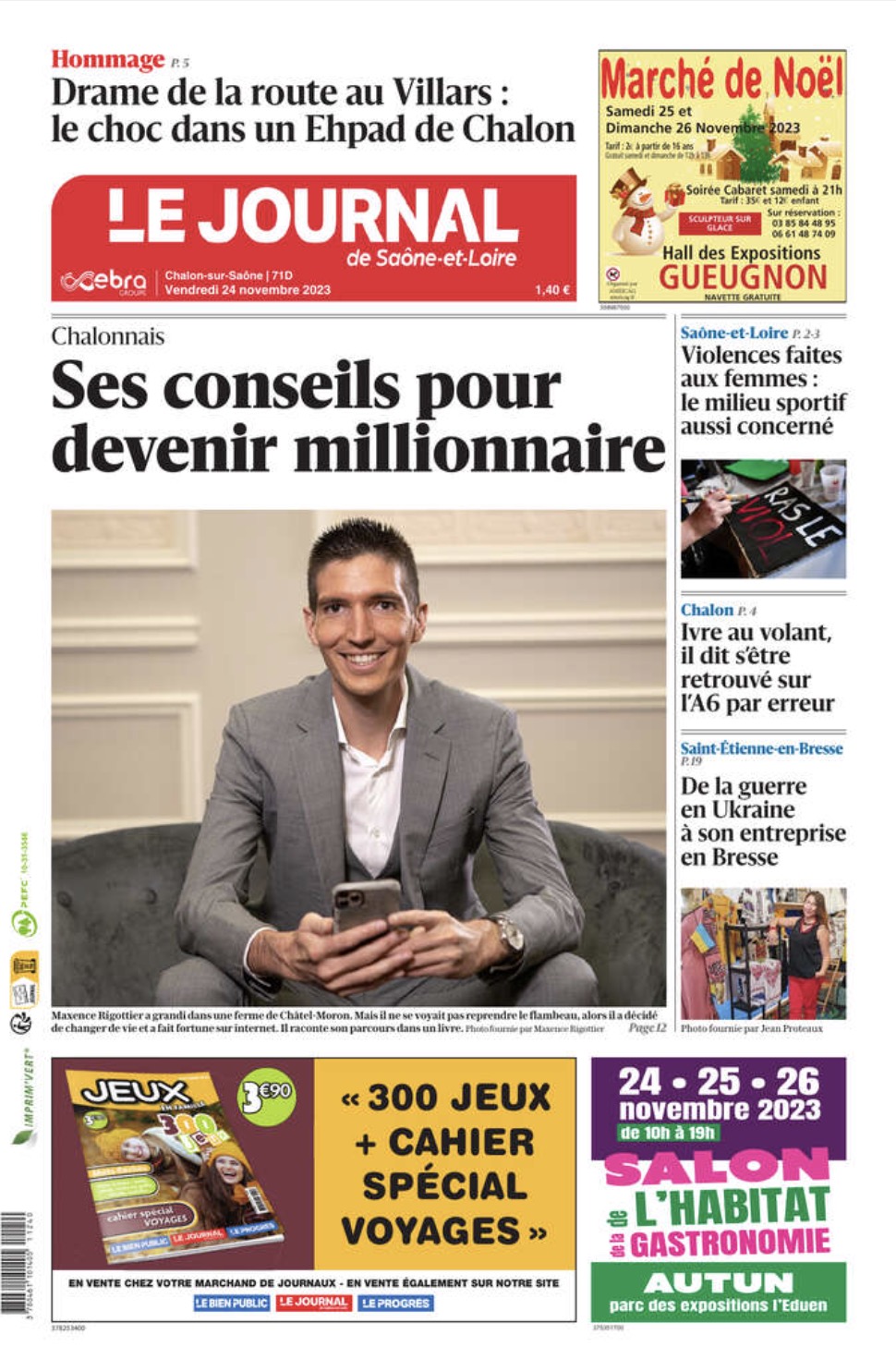 une-journal-de-saone-et-loire-maxence-rigottier-vendredi-24-novembre-2023